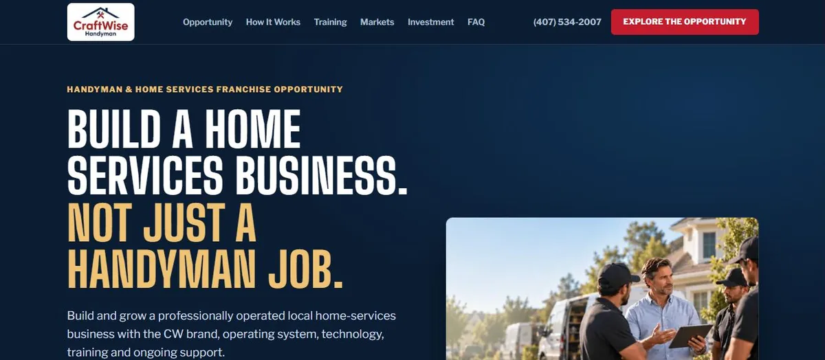 Homepage of the CW — Franchise Development website